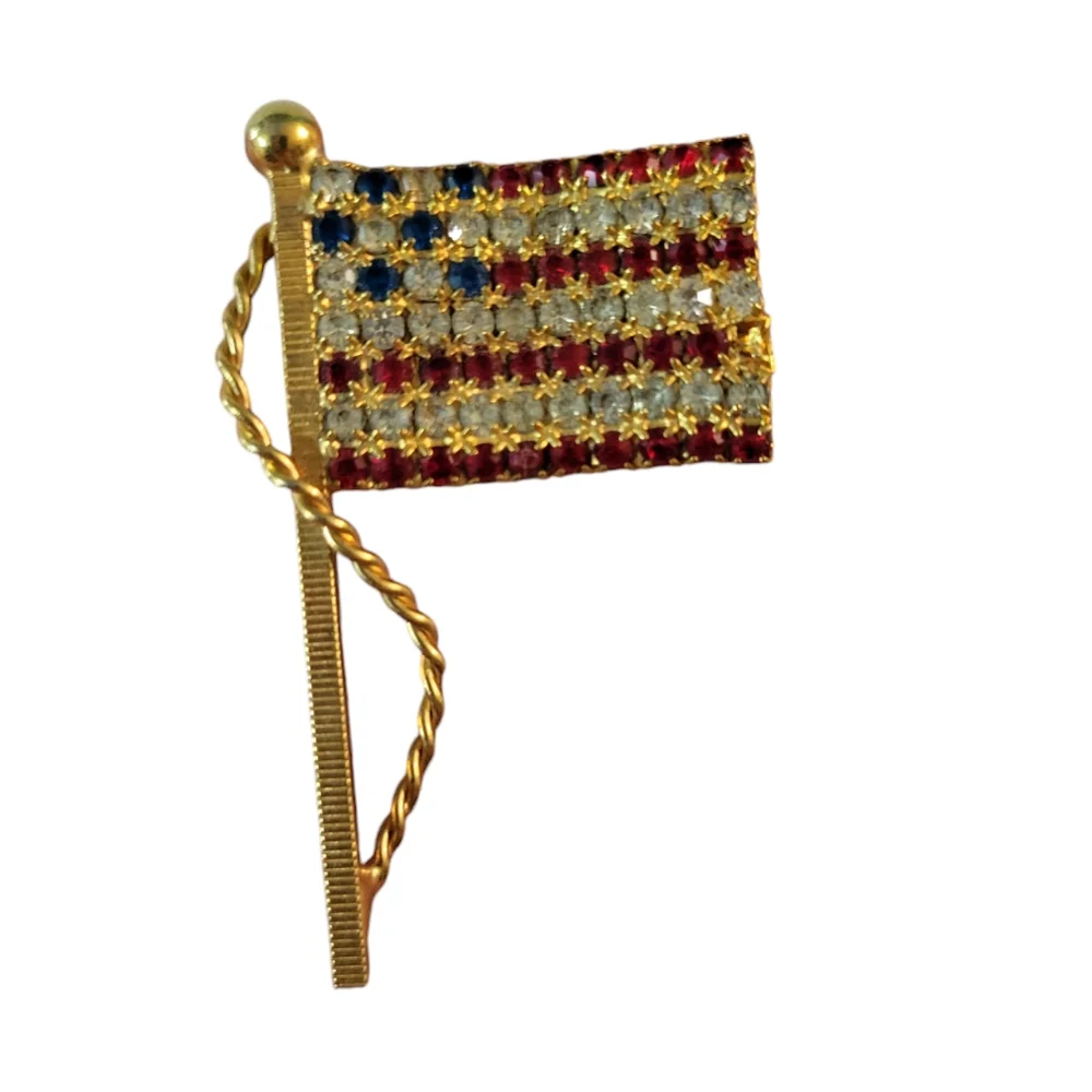 American Flag 4th Of July Brooch Pin Set 9